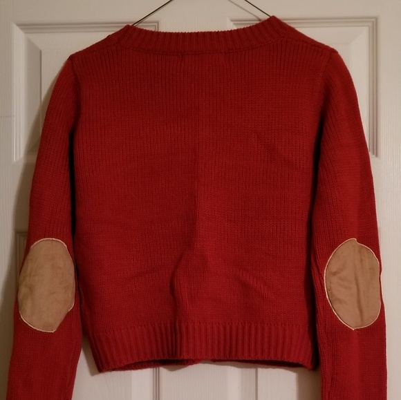 Love Tree red cable knit sweater, small - Picture 4 of 5